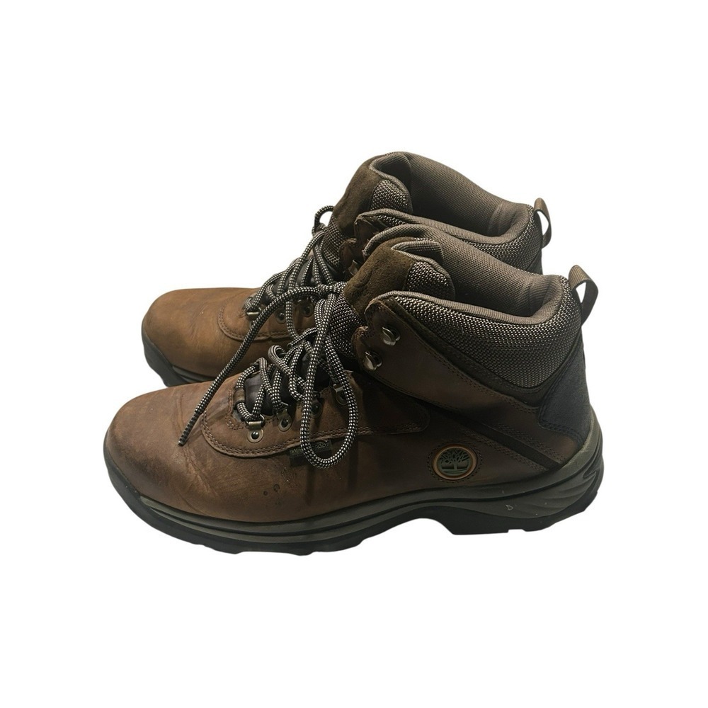 Timberland White Ledge Mid Hiking Boot Men's Brown Leather Waterproof - 12 - Picture 5 of 13